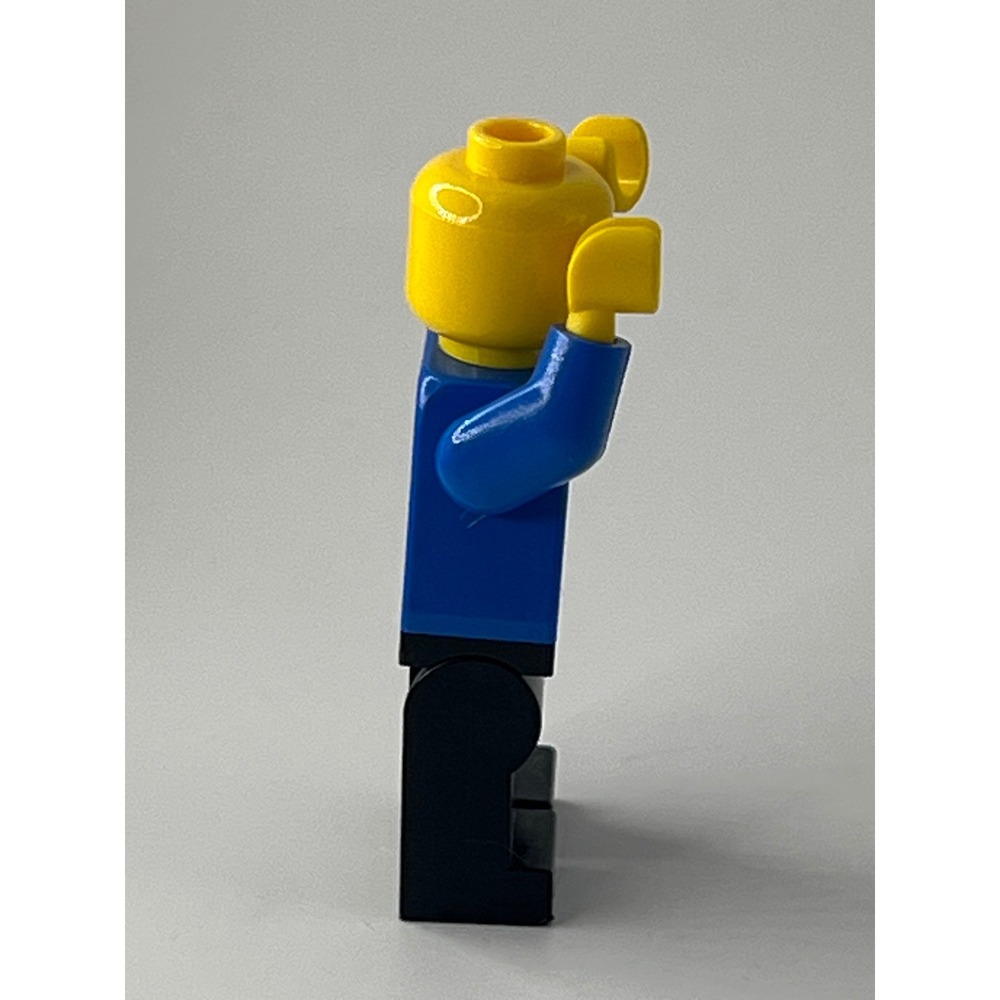 LEGO Train Conductor Minifigure trn045 Blue Jacket Red Tie Hat Vintage City - Picture 6 of 7